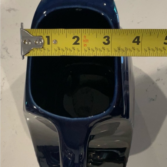 Vintage Cobalt Blue Fiestaware Disk Pitcher Beautiful Piece 7” by 7” - Picture 7 of 9